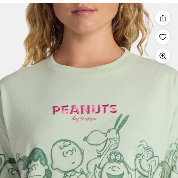 Peanuts Women’s Green Graphic Tee Size Large  NWT - Picture 9 of 12